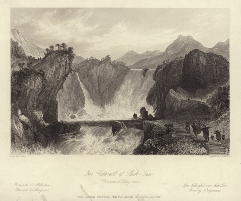 La cataratta di Shih Tan da Thomas Allom