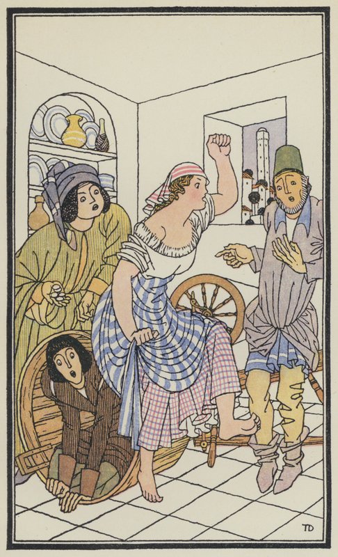Illustrazione per Il Decamerone di Boccaccio (litografia a colori) da Thomas Derrick