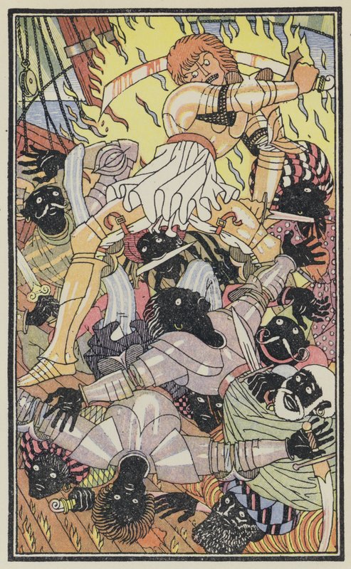 Illustrazione per Il Decamerone di Boccaccio (litografia a colori) da Thomas Derrick