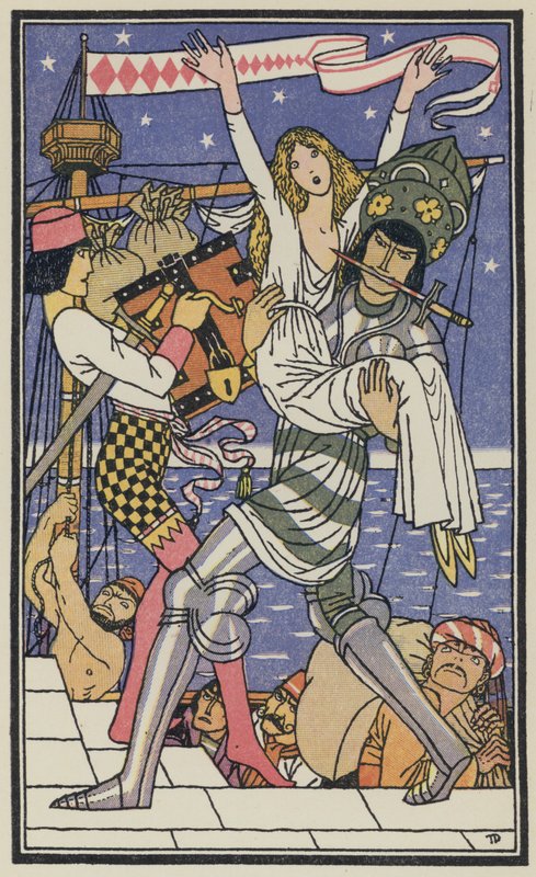 Illustrazione per Il Decamerone di Boccaccio (litografia a colori) da Thomas Derrick