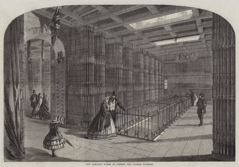 Nuova Armeria, Torre di Londra, la Sala del Consiglio da Thomas Harrington Wilson