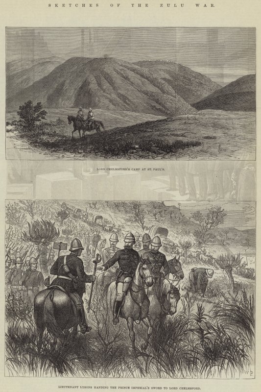 Schizzi della guerra Zulu da Thomas Harrington Wilson