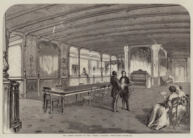 Il Grande Salone della Grande Nave a Vapore Orientale da Thomas Harrington Wilson