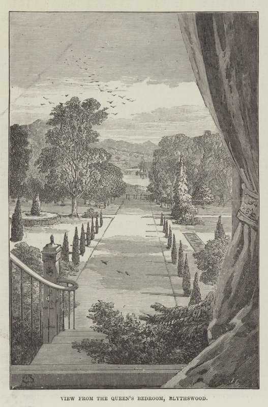 Vista dalla camera della regina, Blythswood da Thomas Harrington Wilson