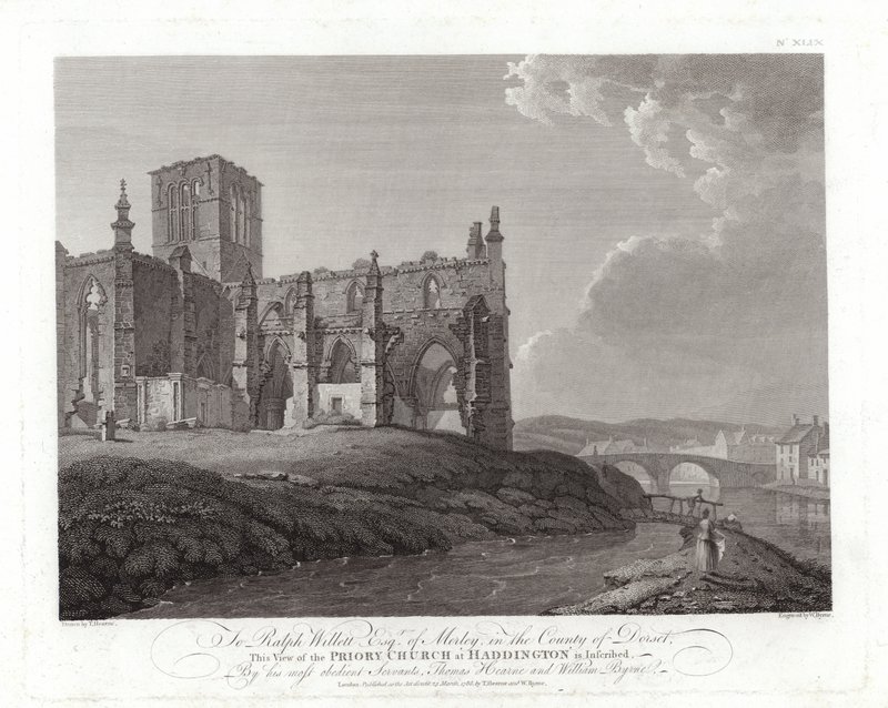 Chiesa del Priorato a Haddington da Thomas Hearne