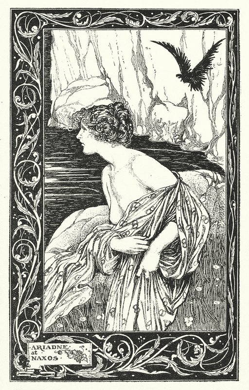Arianna a Nasso (litografia) da Thomas Heath Robinson