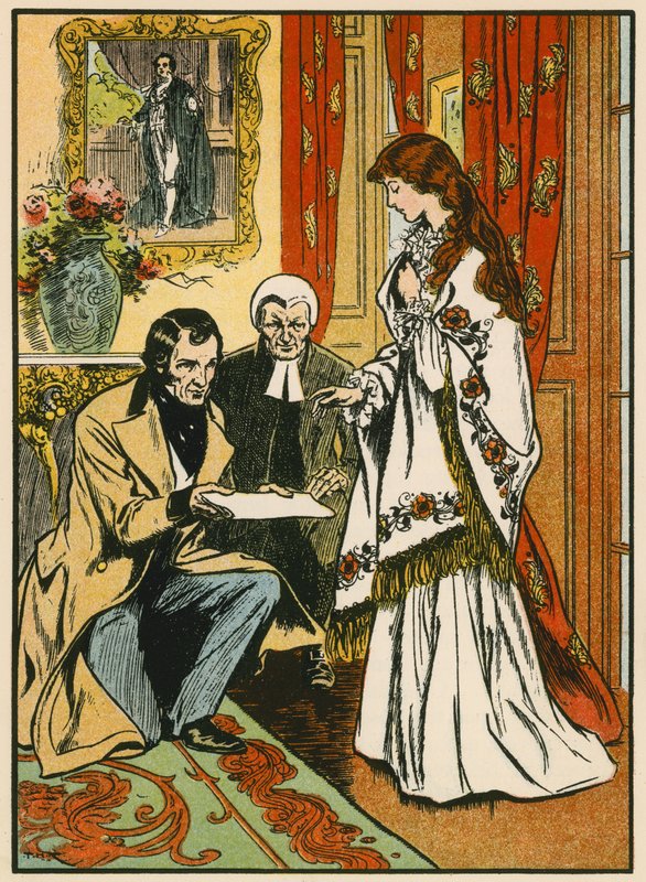 Dio salvi la Regina. Adesione della Regina Vittoria (litografia a colori) da Thomas Heath Robinson