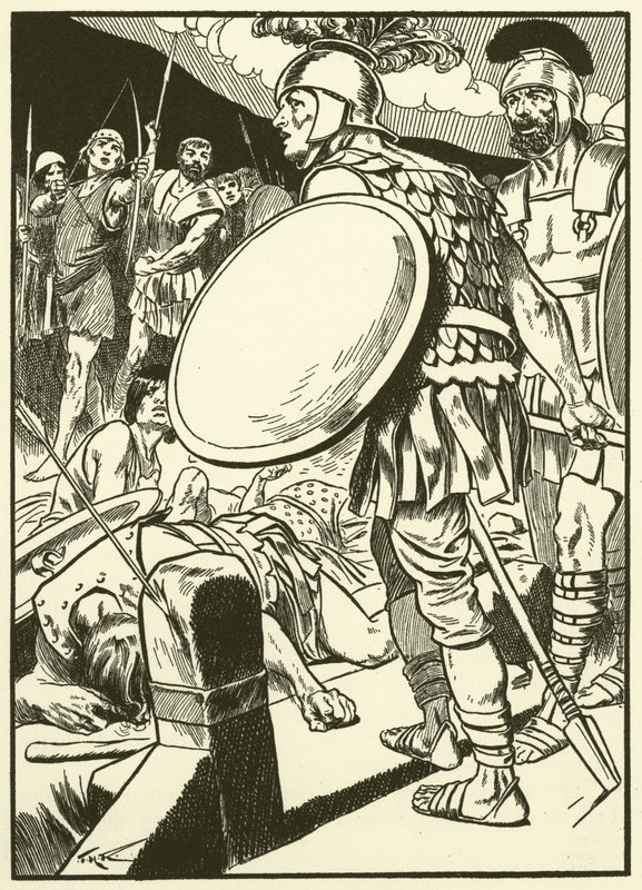 Orazio al ponte (incisione) da Thomas Heath Robinson