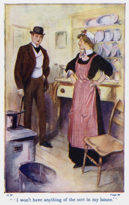 Illustrazione per Good Wives di Louisa M Alcott (litografia a colori) da Thomas Heath Robinson