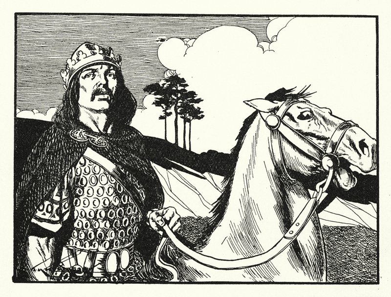 Re Alfredo (litografia) da Thomas Heath Robinson