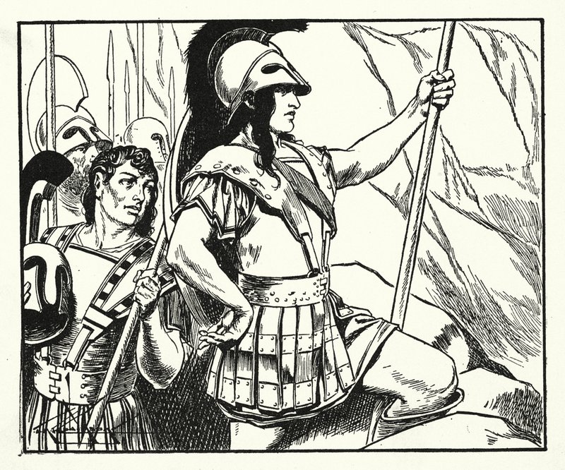 Leonida (litografia) da Thomas Heath Robinson