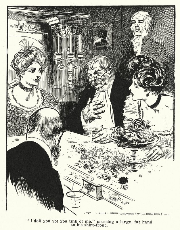Professore che spiega la sua invenzione, il Thoughtograph (litografia) da Thomas Heath Robinson