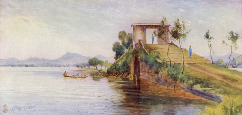 Hangchow, un Ponte sulla Strada sopraelevata, Lago Occidentale da Thomas Hodgson Liddell