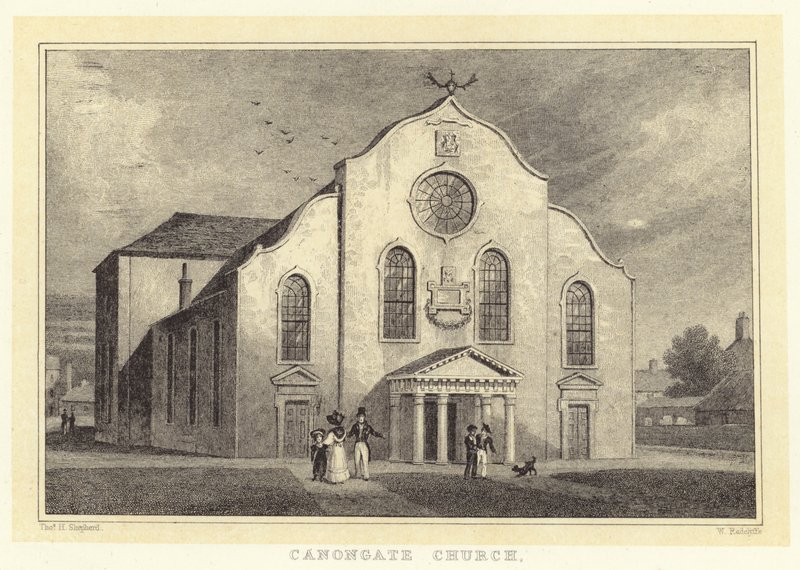 Chiesa di Canongate da Thomas Hosmer (after) Shepherd