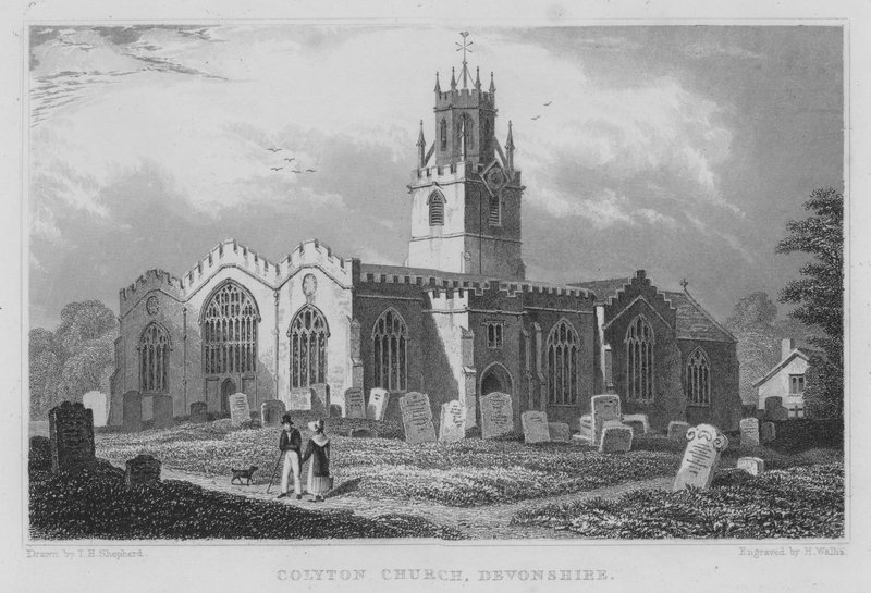 Chiesa di Colyton, Devonshire da Thomas Hosmer (after) Shepherd
