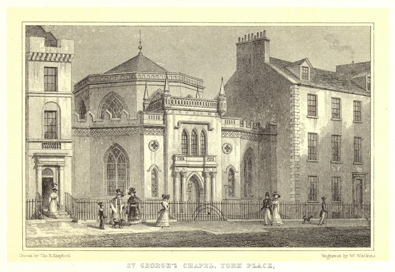 Cappella di San Giorgio, York Place da Thomas Hosmer (after) Shepherd