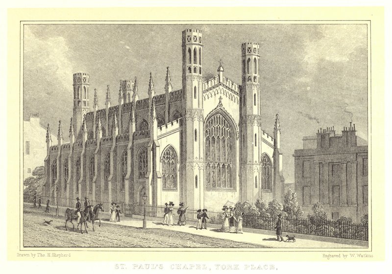 Cappella di San Paolo, York Place da Thomas Hosmer (after) Shepherd