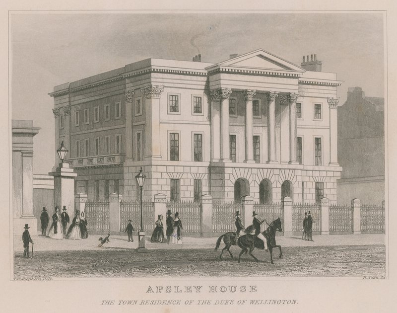 Apsley House, Hyde Park Corner, Londra, residenza del Duca di Wellington da Thomas Hosmer Shepherd