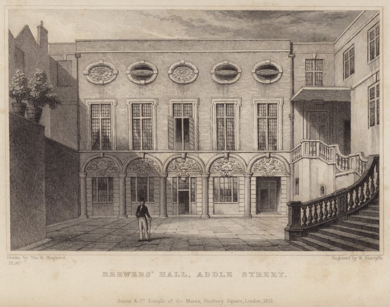 Brewers Hall in Addle Street da Thomas Hosmer Shepherd