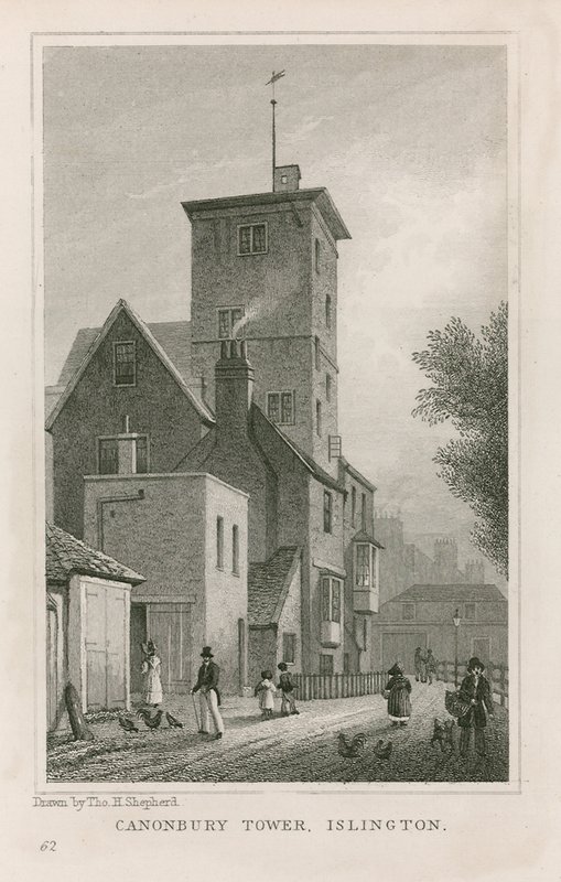 Canonbury House e Torre da Thomas Hosmer Shepherd