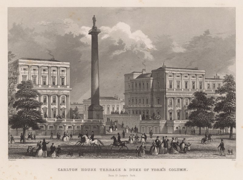 Carlton House Terrace e la Colonna del Duca di York, da St James