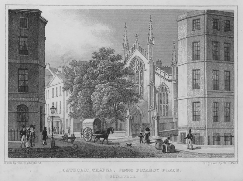 Cappella cattolica, da Picardy Place, Edimburgo da Thomas Hosmer Shepherd