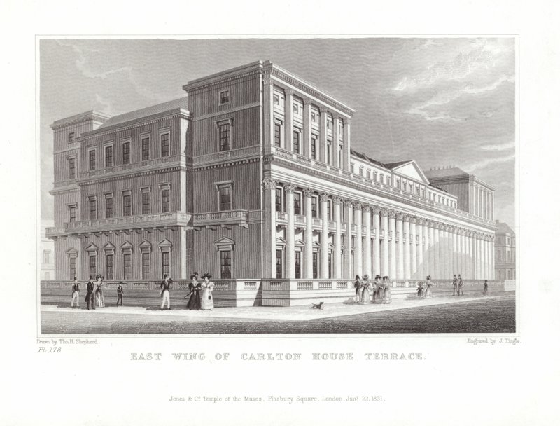 Ala est di Carlton House Terrace da Thomas Hosmer Shepherd