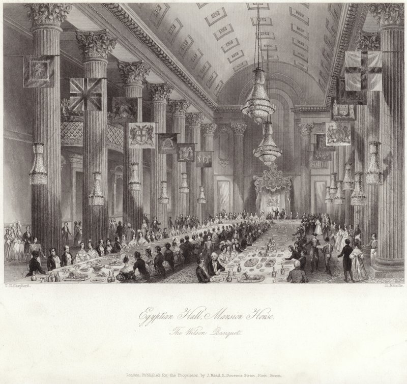 Sala Egiziana alla Mansion House durante il banchetto Wilson da Thomas Hosmer Shepherd