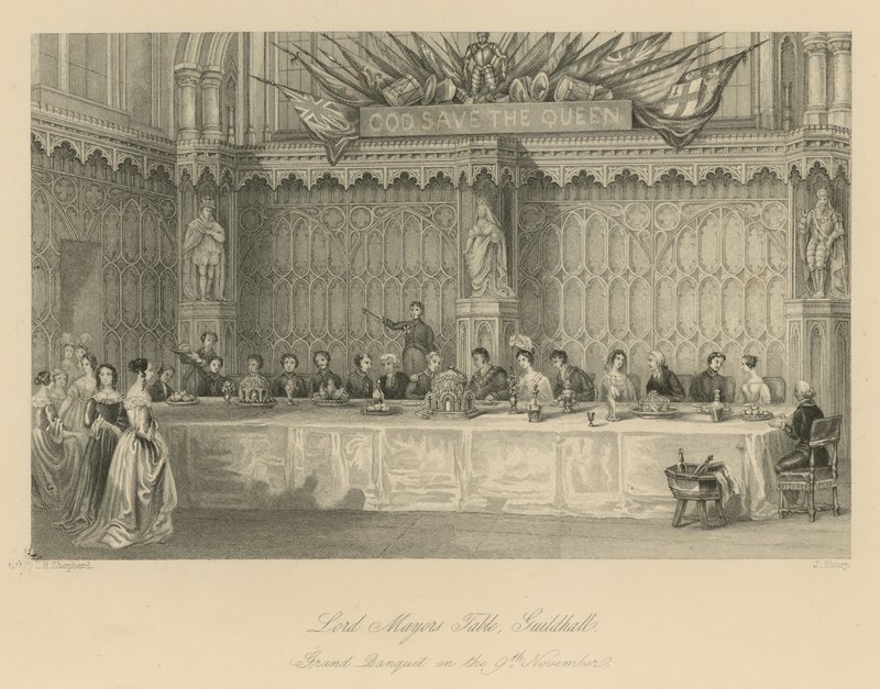 Tavola del Sindaco, Guildhall da Thomas Hosmer Shepherd