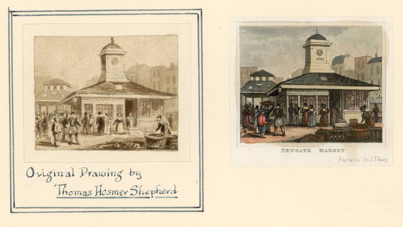 Mercato di Newgate da Thomas Hosmer Shepherd