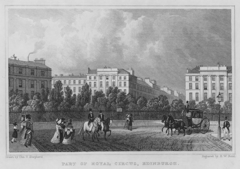 Parte del Royal Circus, Edimburgo da Thomas Hosmer Shepherd