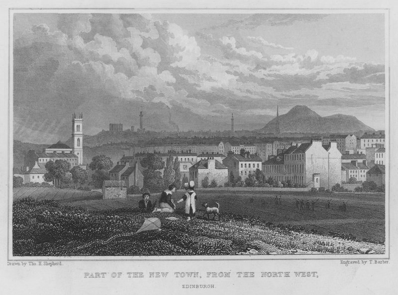 Parte della Città Nuova, da nord-ovest, Edimburgo da Thomas Hosmer Shepherd