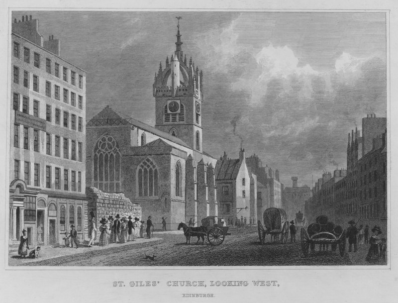 Chiesa di San Giles, vista verso ovest, Edimburgo da Thomas Hosmer Shepherd