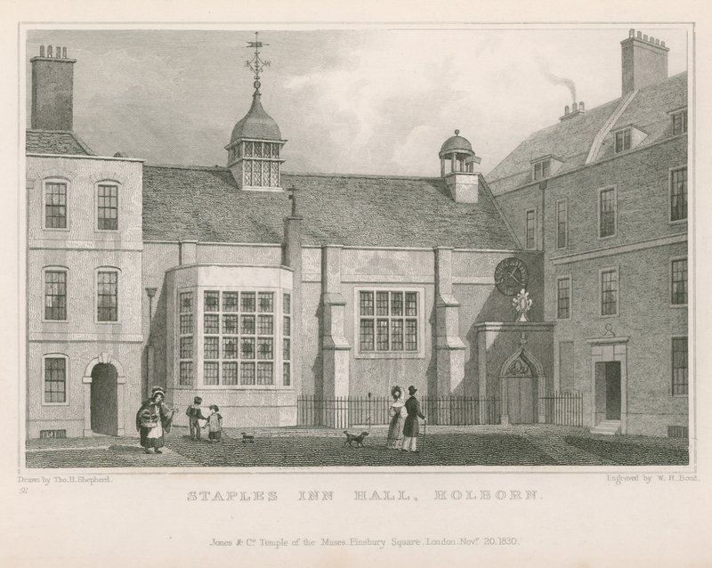 Sala di Staples Inn, Holborn da Thomas Hosmer Shepherd