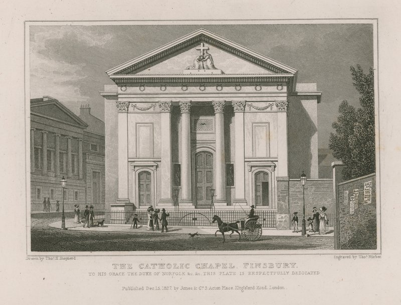 La cappella cattolica a Finsbury da Thomas Hosmer Shepherd