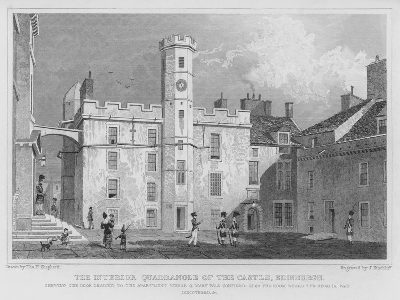 Il cortile interno del castello, Edimburgo da Thomas Hosmer Shepherd