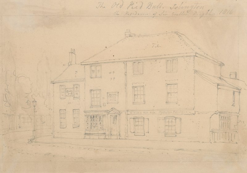 Il vecchio Pied Bull Inn, Islington da Thomas Hosmer Shepherd
