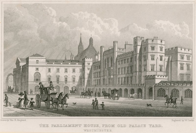 La Casa del Parlamento dal Vecchio Palazzo Yard, Westminster, Londra da Thomas Hosmer Shepherd