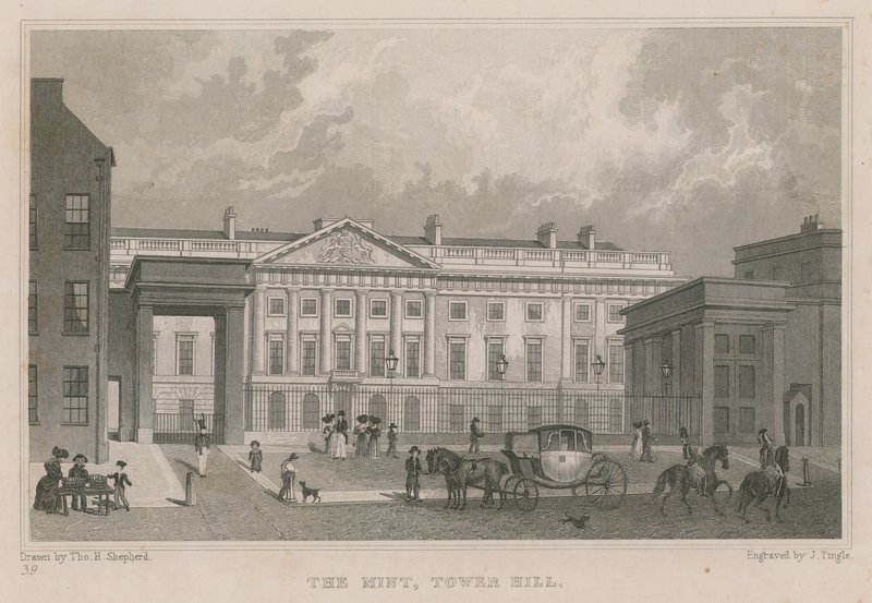 La Zecca Reale, Tower Hill, Londra da Thomas Hosmer Shepherd