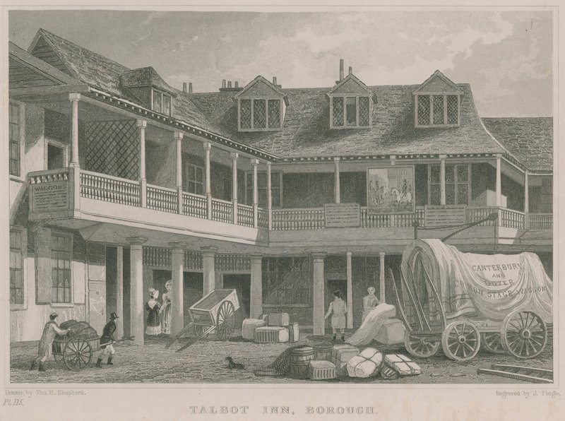 Il Tabard Inn, Southwark da Thomas Hosmer Shepherd