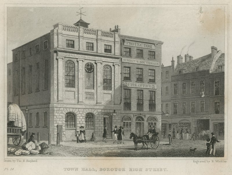 Municipio, Borough High Street da Thomas Hosmer Shepherd
