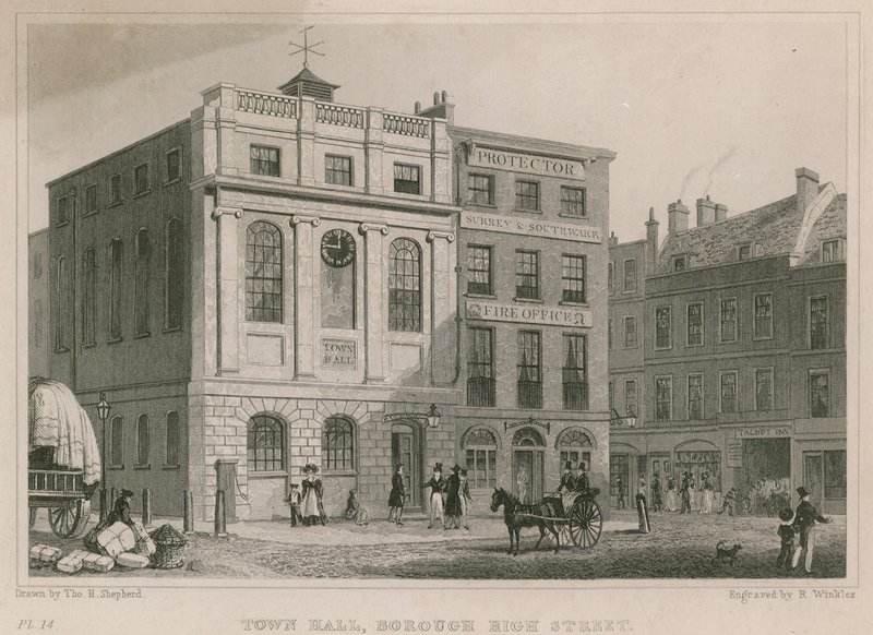Municipio, Borough High Street, Southwark, Londra da Thomas Hosmer Shepherd