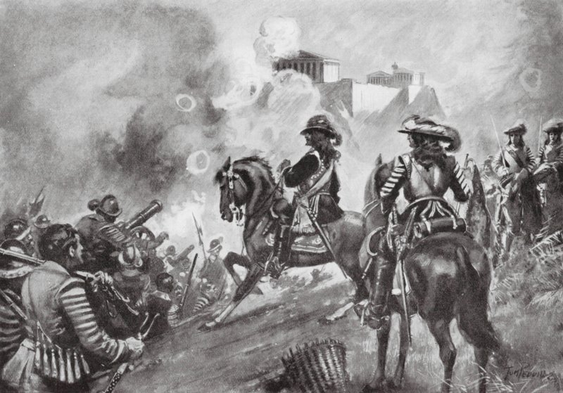 Francesco Morosini bombarda il Partenone da Thomas Hutchison Peddie