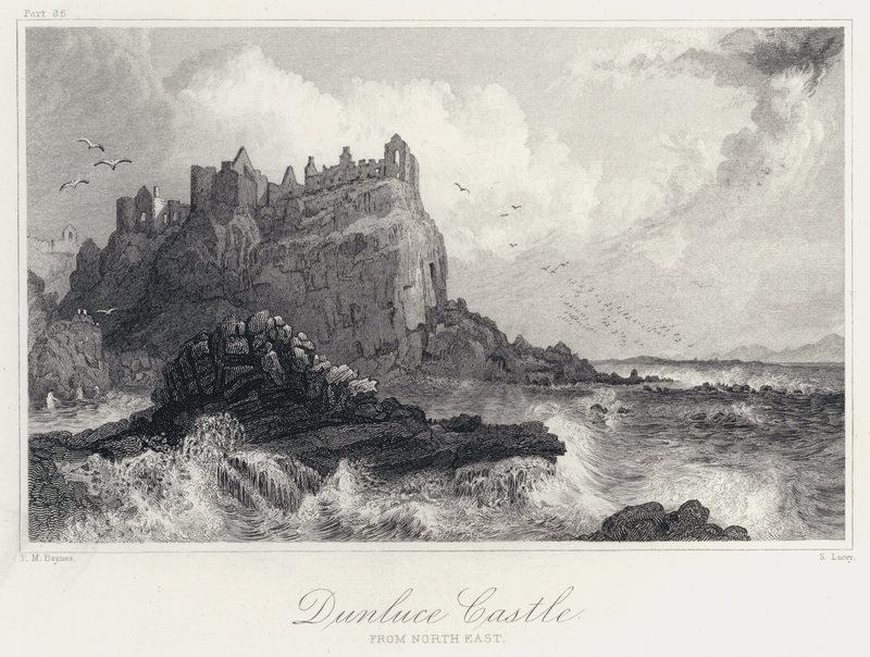 Castello di Dunluce, da Nord Est da Thomas Mann (after) Baynes