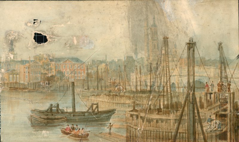 Panorama del fiume Tamigi, lato nord, in 13 parti da Thomas Mann Baynes