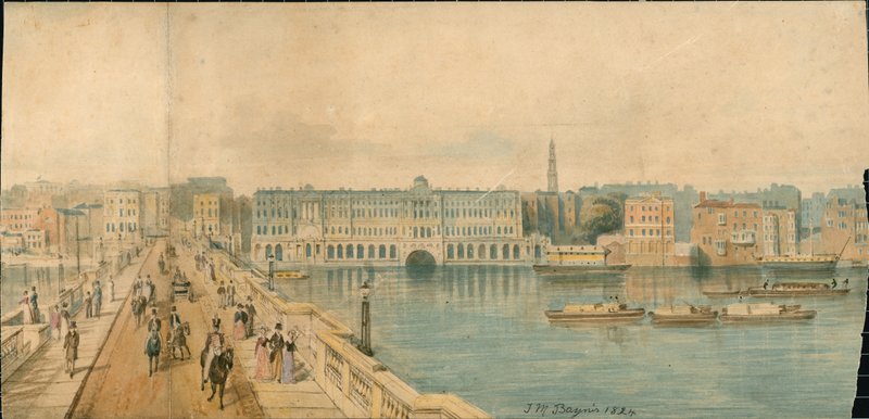 Panorama del fiume Tamigi, lato nord, in 13 parti da Thomas Mann Baynes