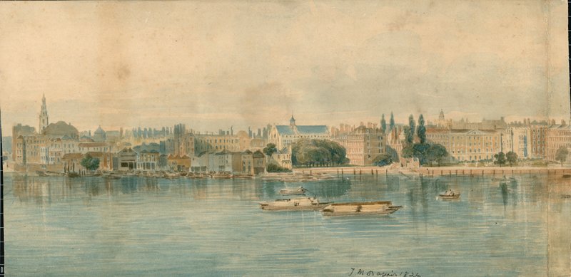 Panorama del fiume Tamigi, lato nord, in 13 parti da Thomas Mann Baynes