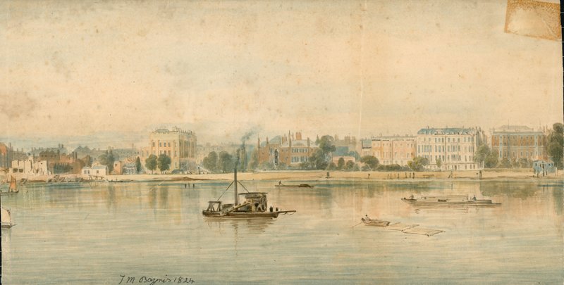 Panorama del fiume Tamigi, lato nord, in 13 parti da Thomas Mann Baynes
