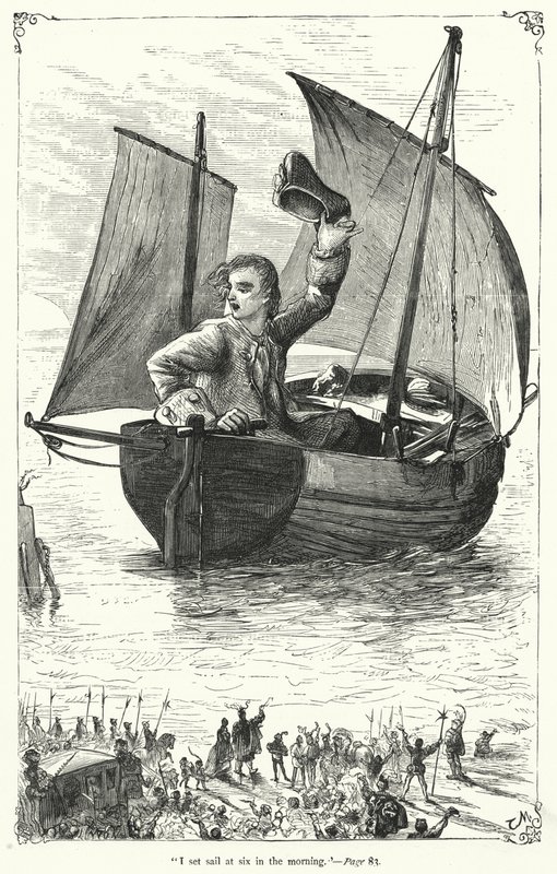Illustrazione per I viaggi di Gulliver di Jonathan Swift (incisione) da Thomas Morten