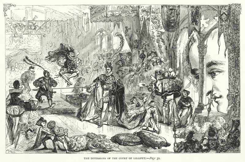 Illustrazione per I Viaggi di Gulliver di Jonathan Swift da Thomas Morten